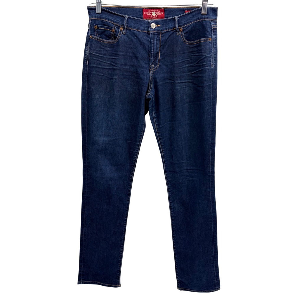 Lucky Brand Sweet N Straight Dark Wash Jeans Womens 10/30 Long Straight Leg